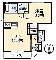 シャーメゾン津島東 A0101 ｜ 岡山県岡山市北区津島東２丁目10-37（賃貸アパート1LDK・1階・43.83㎡） その2