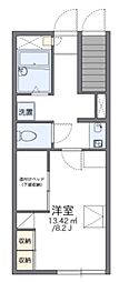 レオパレス緑ヶ丘 1Kの間取図画像