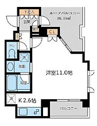 CITYSPIRE若松町 ワンルームの間取図画像