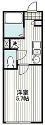 アーク大島 1Kの間取図画像