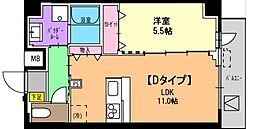 東急池上線 池上駅 徒歩11分の賃貸マンション 6階1LDKの間取り