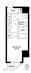 ハーモニーレジデンス浜松町 1Kの間取図画像