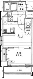 クレストコート八王子 1DKの間取図画像