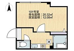 シャンテ両国2 1Kの間取図画像