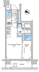 ルフォンプログレ中野富士見町ザ・レジデンス 1LDKの間取図画像