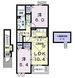 レジデンス1 2LDKの間取図画像