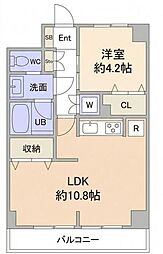 永谷リヴュール新宿 1LDKの間取図画像