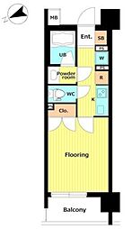 セレビア新宿御苑前 1Kの間取図画像