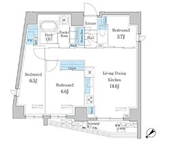 デュオフラッツ板橋大山 7階3LDKの間取り