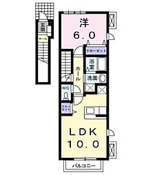 アルドール 1LDKの間取図画像