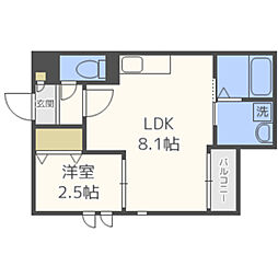 ジースマートサウスショア 1LDKの間取図画像