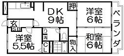 サニーコート星ケ丘 3LDKの間取図画像