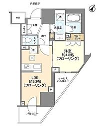 ドレッセ目黒大橋プレヴィ 1LDKの間取図画像