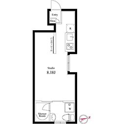 ブライトハウストリツカセイ ワンルームの間取図画像