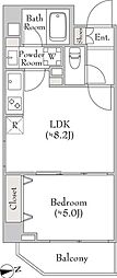 ルミーク大森 1LDKの間取図画像