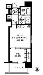 KDXレジデンス芝公園 6階1LDKの間取り
