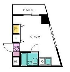 古淵シティビル ワンルームの間取図画像