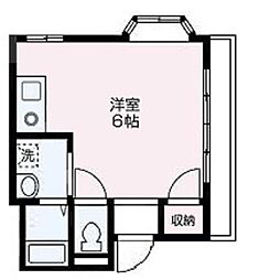 シャトルエム ワンルームの間取図画像
