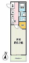 エスポワール・K南越谷 1Kの間取図画像