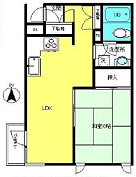 BELLWINS-17 1LDKの間取図画像
