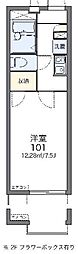 レオパレスボンポアール 1Kの間取図画像