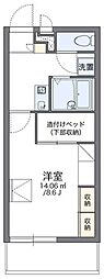 レオパレスサザンクロスB 1Kの間取図画像