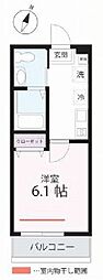 ハーミットクラブハウス神奈川新町(仮) 1Kの間取図画像