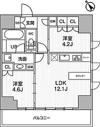nido SUGAMO 13階2LDKの間取り