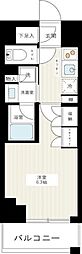 DIPS金町レジデンス 1Kの間取図画像