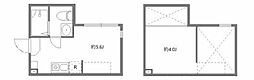 ニコ春日町 ワンルームの間取図画像