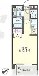アーク松戸セントラルパーク ワンルームの間取図画像