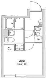 グランパーク大山 1Kの間取図画像