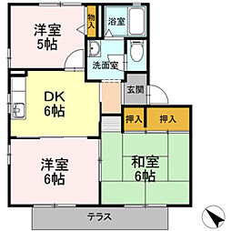 サンビレッジC 3DKの間取図画像