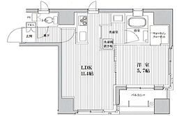 ジュイール東京八丁堀 1LDKの間取図画像