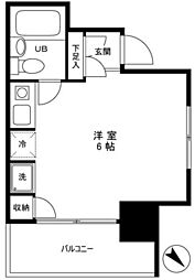スカイコート西川口5 ワンルームの間取図画像