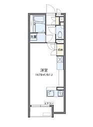 ミランダアルチザン ワンルームの間取図画像