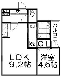 フジパレス八坂町 1LDKの間取図画像