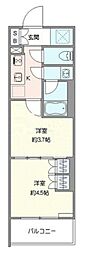 GENOVIA世田谷桜 2Kの間取図画像