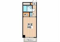 プラムハイツ 1Kの間取図画像