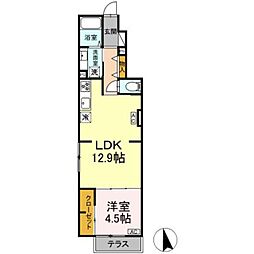 グラナーデ成城学園前B 1LDKの間取図画像