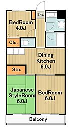 エトワール鹿沼 3DKの間取図画像