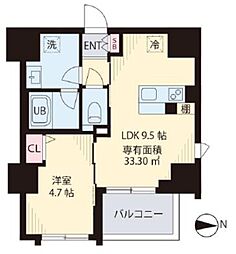 ヴェレダ中野 1LDKの間取図画像