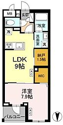 ロイジェント上板橋 1SLDKの間取図画像
