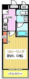 フォルティス・メア 1Kの間取図画像