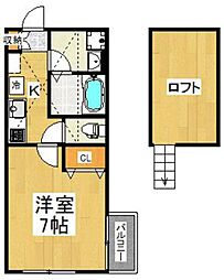 BijouxDeux大倉山 1Kの間取図画像