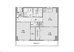 ヴューレジデンス 2DKの間取図画像