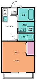 コーポ泉 1Kの間取図画像