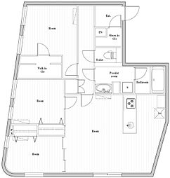 エディット文京千石2 5階3LDKの間取り