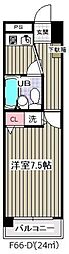 グランシャルム葛西 1Kの間取図画像