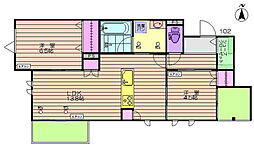 RM 2LDKの間取図画像